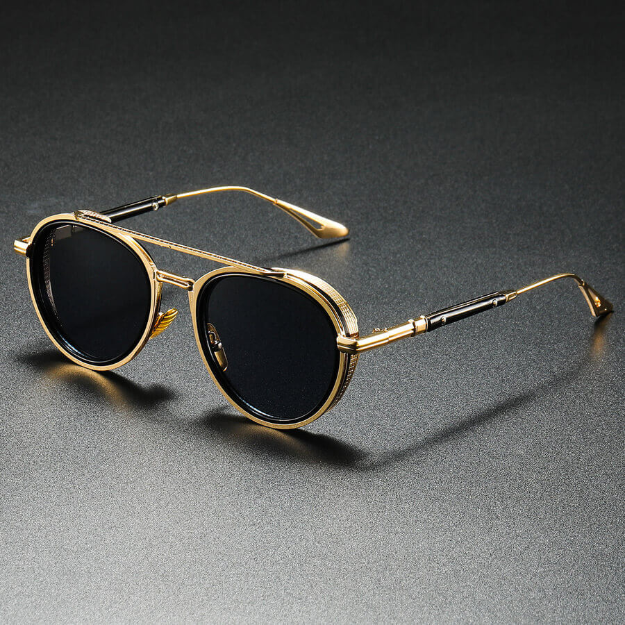 Alessio Monroe Vintage Round Polarized Sunglasses