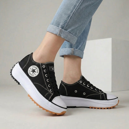 Platform Lace-Up Sneakers for Women – Everyday Comfort & Casual Style