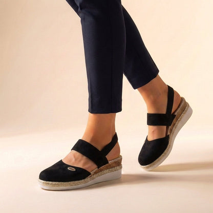 Closed-Toe Espadrille Wedge Sandals for Women – Stylish & Comfortable Support