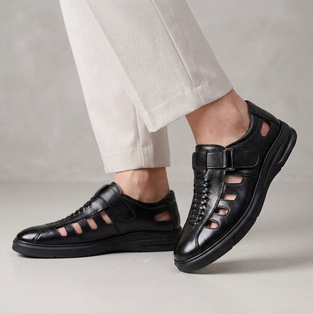 Closed-Toe Walking Sandals for Men – Breathable Comfort & Everyday Support