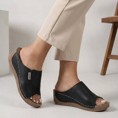 Orthopedic Wedge Slide Sandals for Women – Effortless Everyday Support