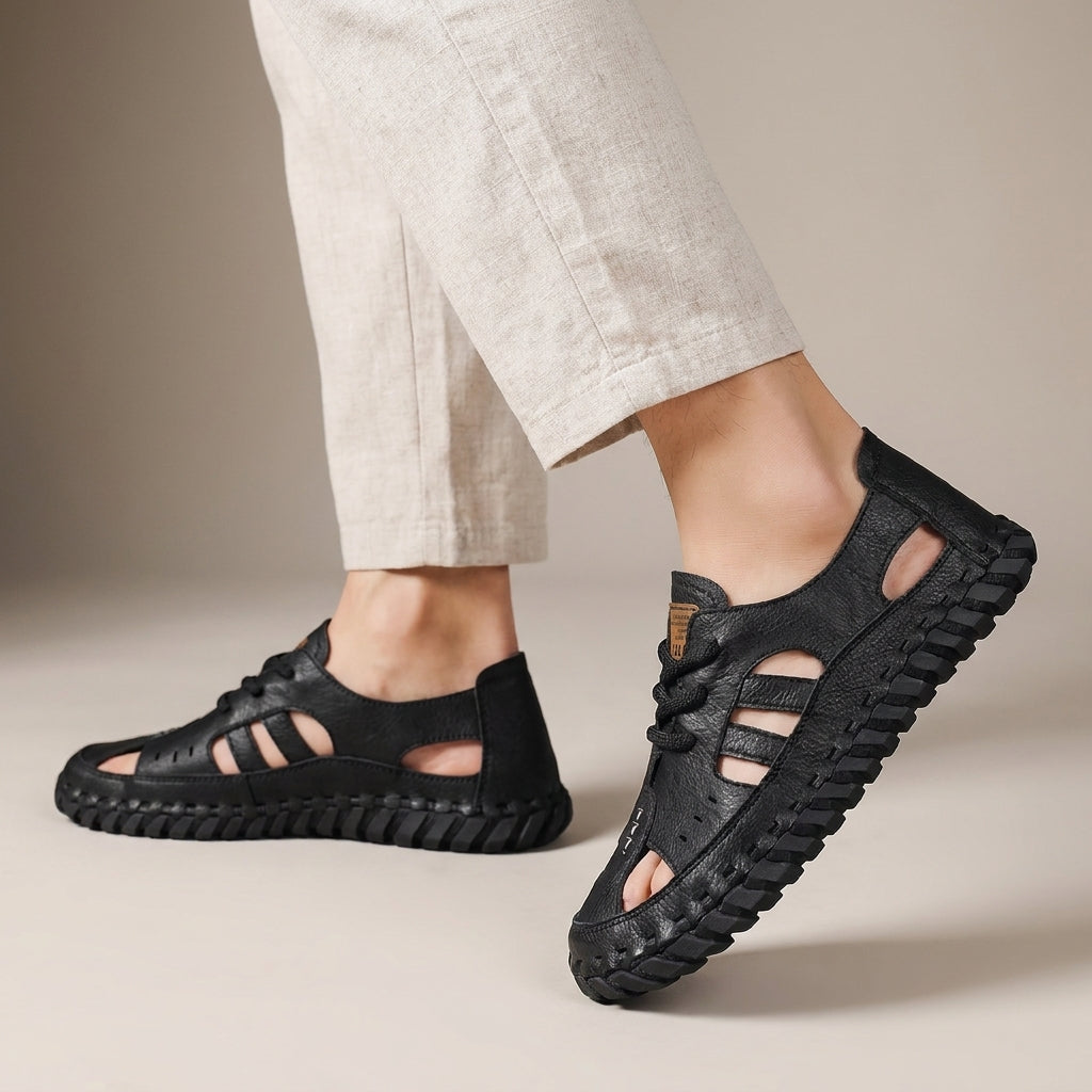 Cutout Lace-Up Casual Shoes for Men – Breathable Comfort & Everyday Wear