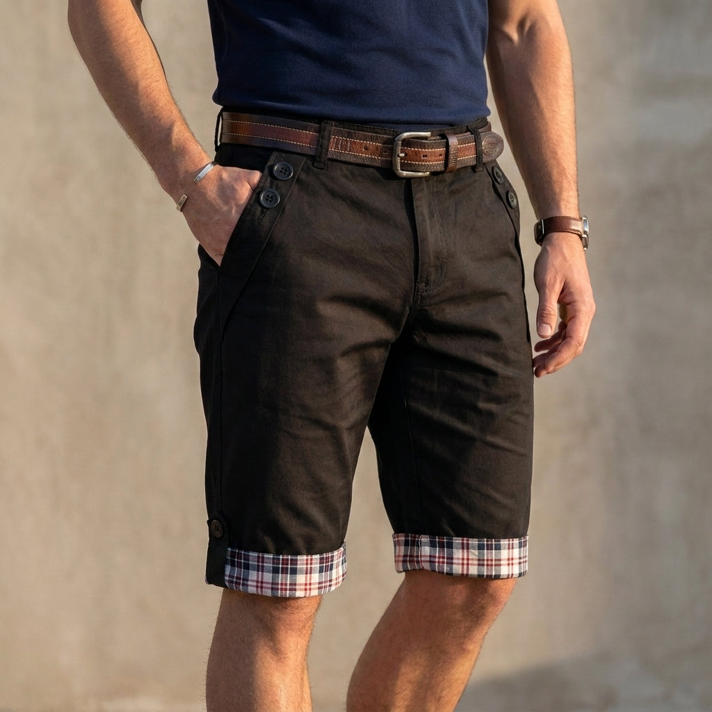 Relaxed Fit Knee-Length Bermuda Shorts for Men – Stylish Casual Comfort