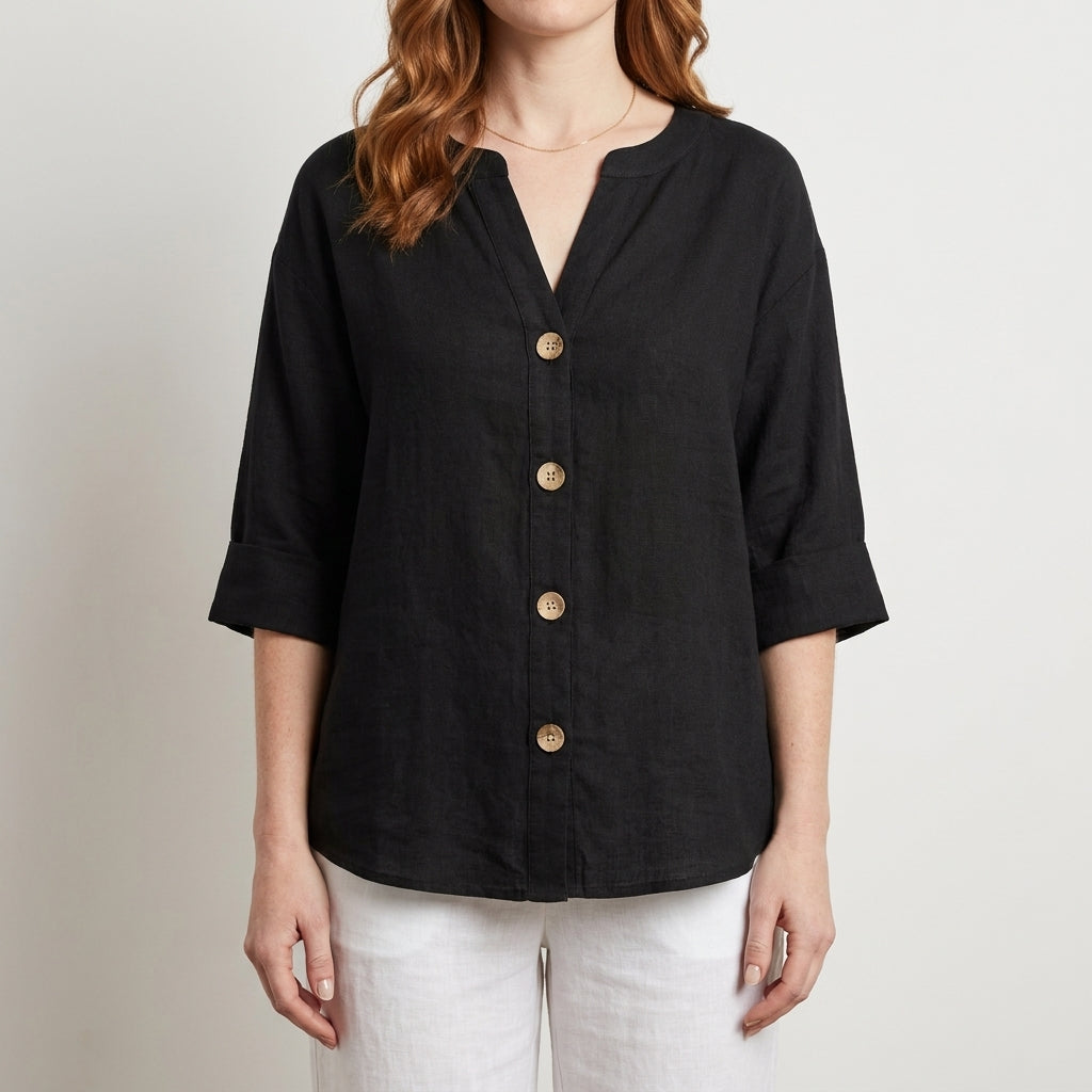 Casual Button Front Blouse for Women – Effortless Everyday Style