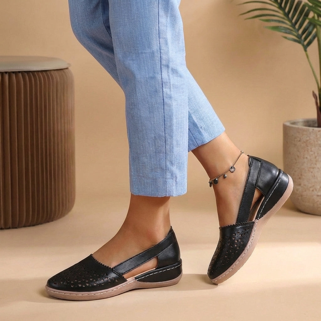 Breathable Cutout Comfort Flats for Women – Lightweight Everyday Style