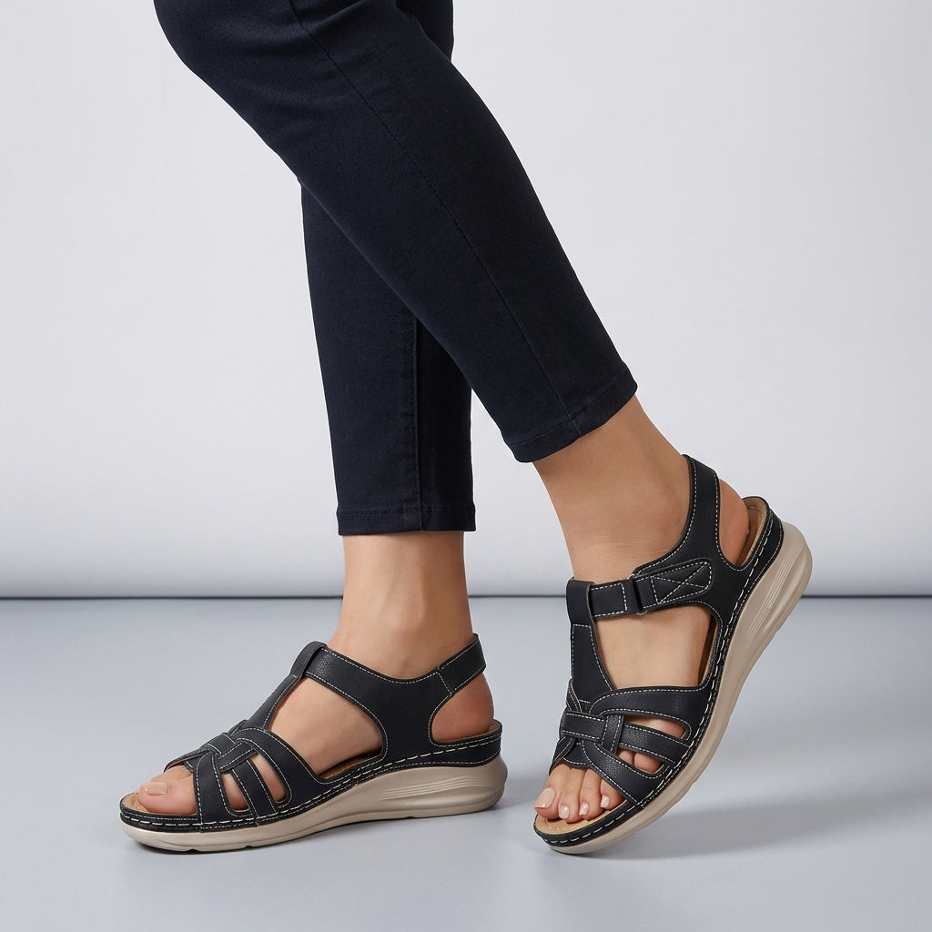 Orthopedic Strappy Sandals for Women – Cushioned Support & Everyday Ease