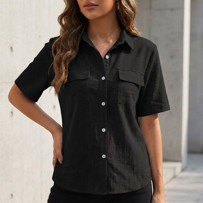 Relaxed Fit Button Front Blouse for Women – Effortless Everyday Elegance