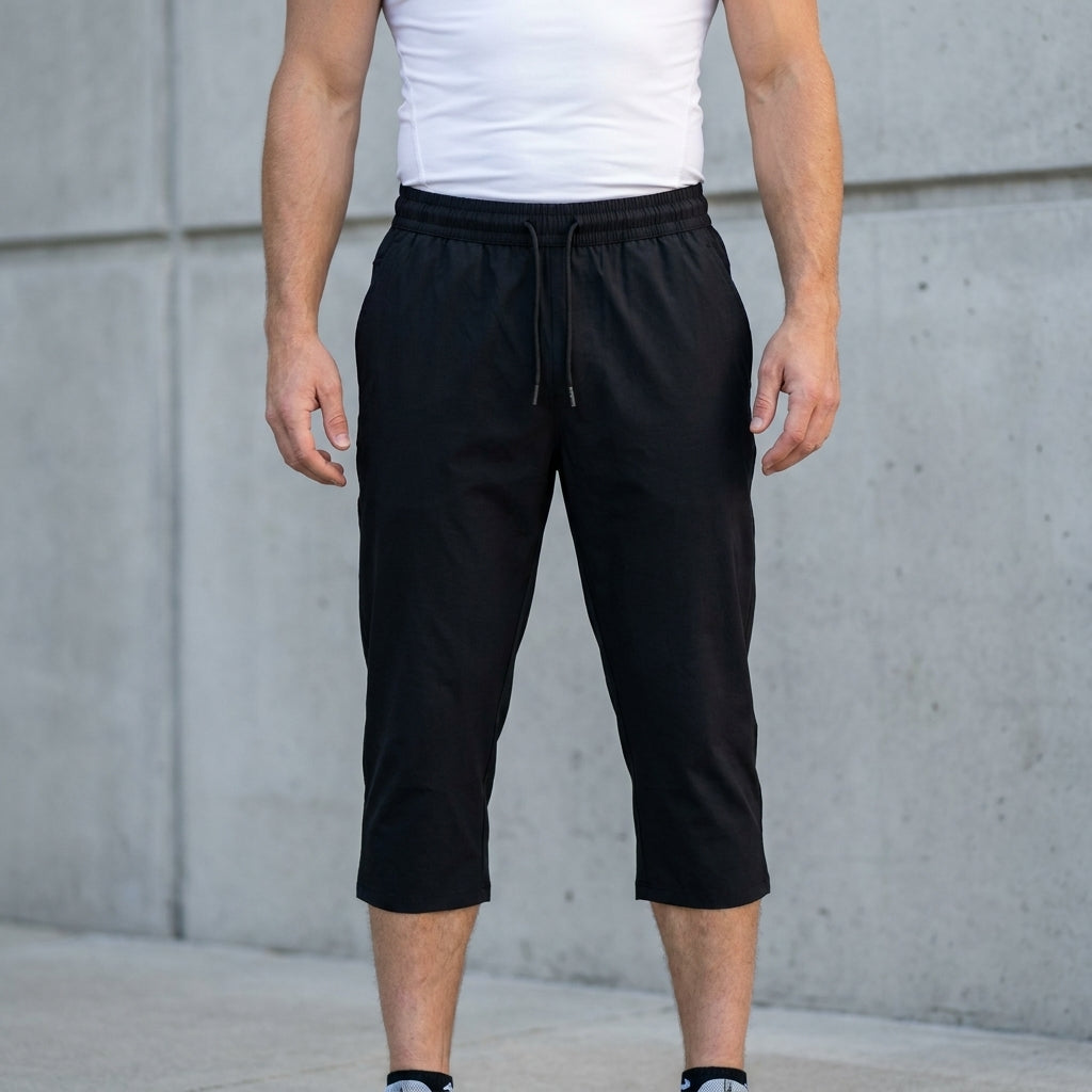 Relaxed Fit Cropped Pants for Men – Lightweight Everyday Comfort
