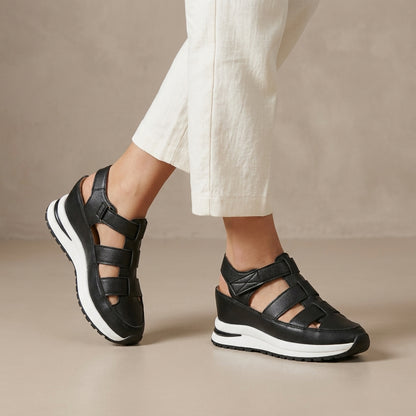 Orthopedic Wedge Closed-Toe Sneaker Sandals for Women – Supportive & Comfortable Wear