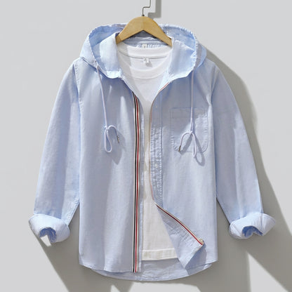 Relaxed Fit Hooded Shirt for Men – Casual Comfort & Style