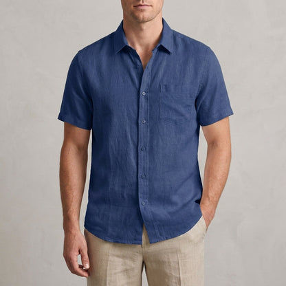 Loose Fit Button-Down Shirt for Men – Breathable Casual Comfort