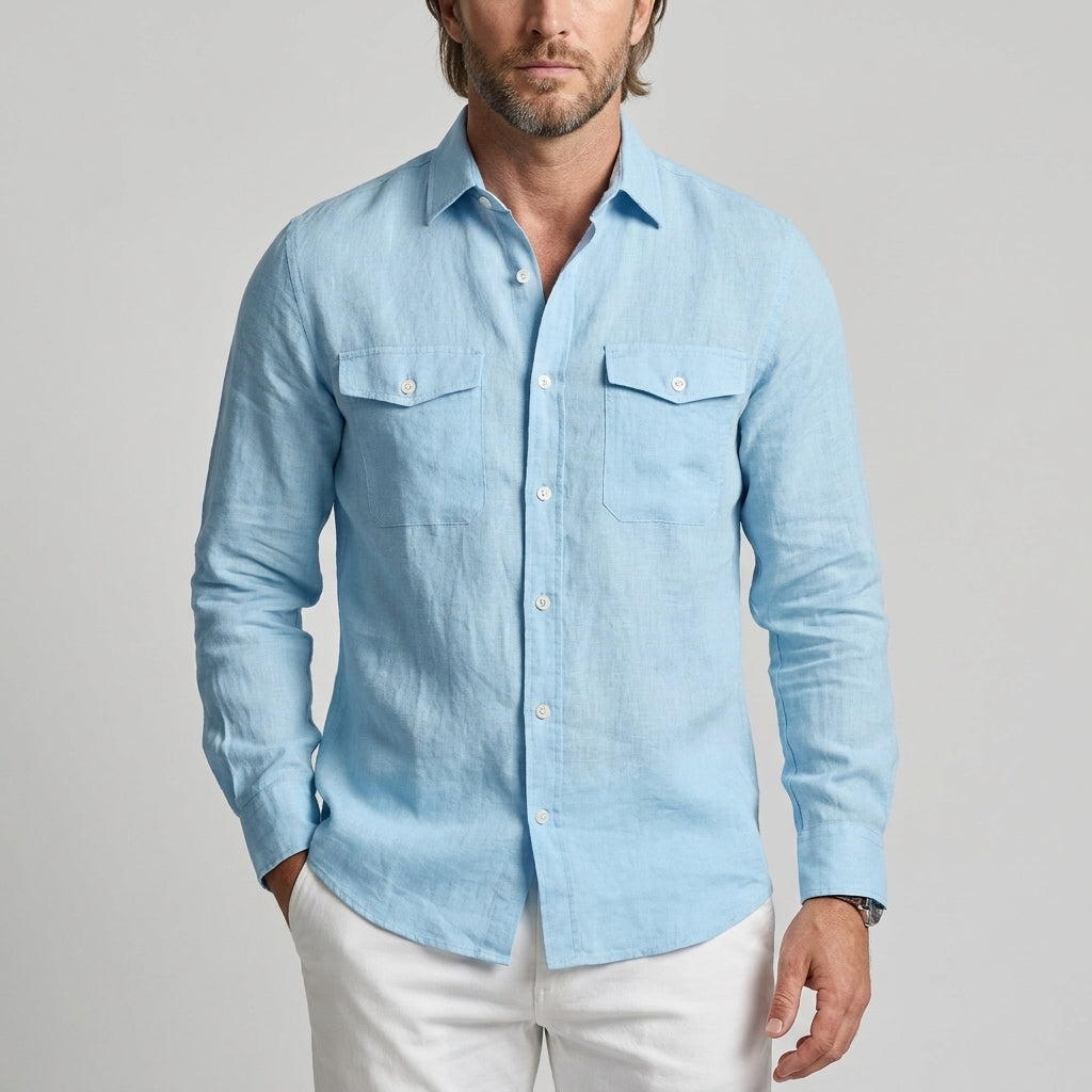 Relaxed Fit Button-Up Shirt for Men – Effortless Everyday Style