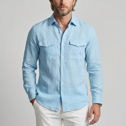 Relaxed Fit Button-Up Shirt for Men – Effortless Everyday Style