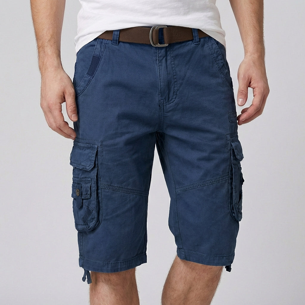 Relaxed Fit Belted Cargo Shorts for Men – Casual Comfort & Practicality