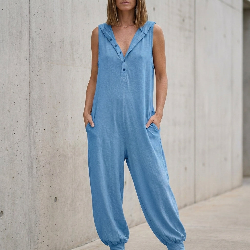 Relaxed Hooded Jumpsuit for Women – Effortless Everyday Comfort