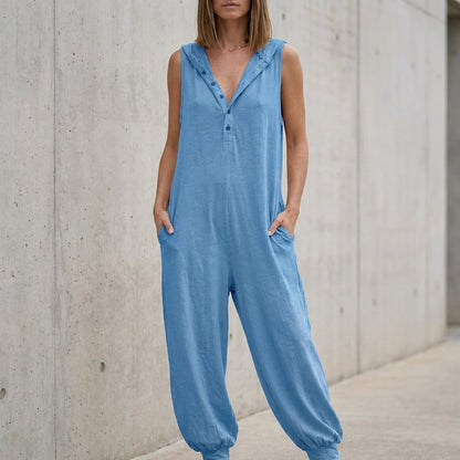 Relaxed Hooded Jumpsuit for Women – Effortless Everyday Comfort