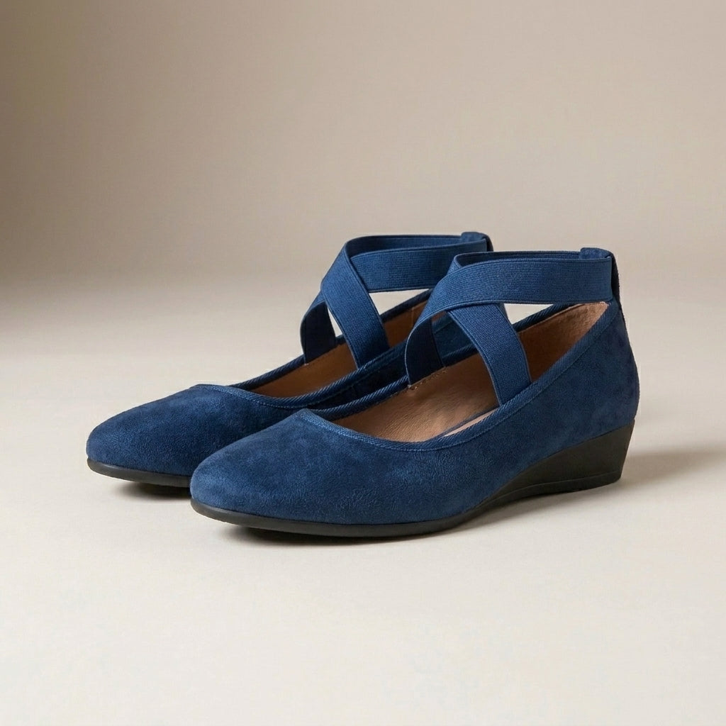 Orthopedic Wedge Flats with Criss-Cross Straps for Women – Supportive & Comfortable Design