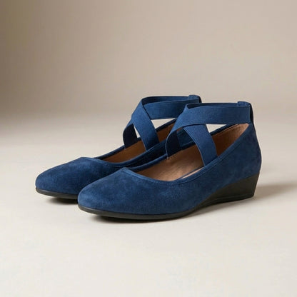 Orthopedic Wedge Flats with Criss-Cross Straps for Women – Supportive & Comfortable Design