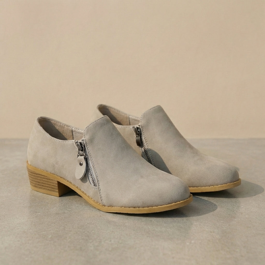 Orthopedic Pointed Toe Block Heel Ankle Boots for Women – Supportive & Stylish Comfort