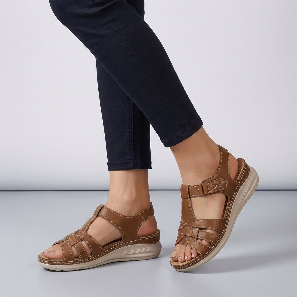 Orthopedic Strappy Sandals for Women – Cushioned Support & Everyday Ease