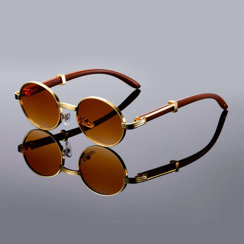 Lorenzo Vintage Oval Sunglasses