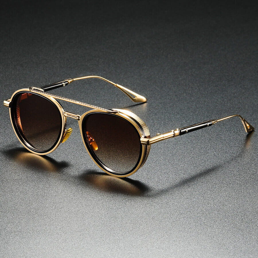 Alessio Monroe Vintage Round Polarized Sunglasses