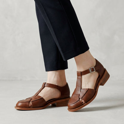 T-Strap Block Heel Mary Jane Sandals for Women – Stylish & Supportive Comfort