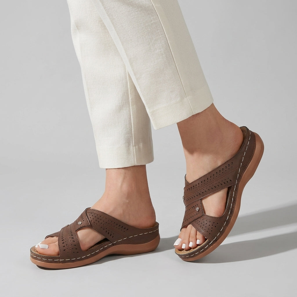 Orthopedic Cross Strap Sandals for Women – Lightweight Everyday Support