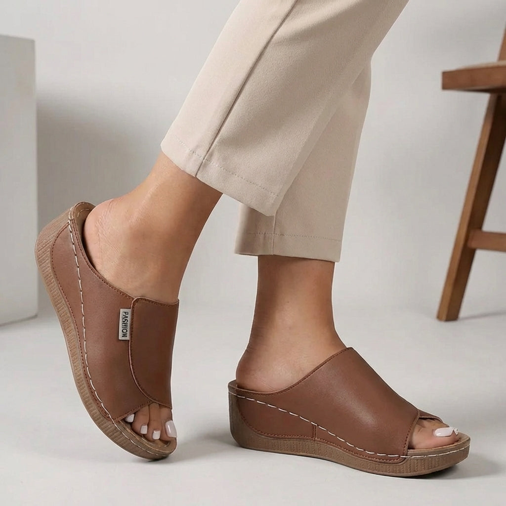 Orthopedic Wedge Slide Sandals for Women – Effortless Everyday Support