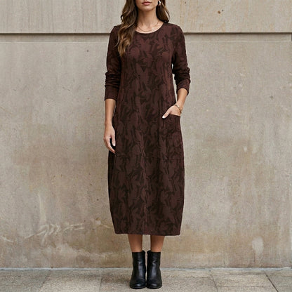 Floral Print Midi Dress for Women – Relaxed Everyday Elegance
