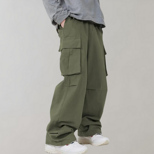 Men's Cargo Pants - Wide Legs - Large Pockets - Comfortable Casual Fit