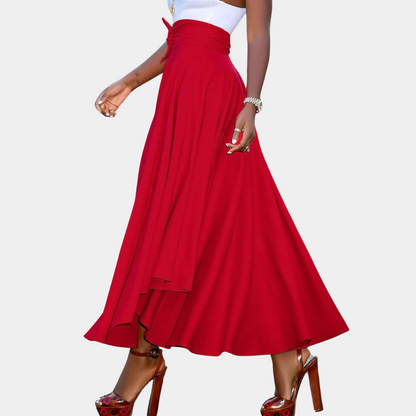 Women's Palazzo Pants - High Waist - Wide Legs - Light and Airy Fit