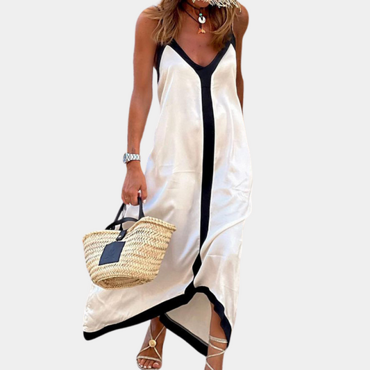 Women's Maxi Dress - Sleeveless V-neck - Loose Fit - Light and Breathable