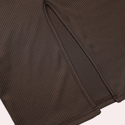Women's Maxi Dress - Sleeveless Rib Knit - Tailored with High Neck - Elegant & Comfortable