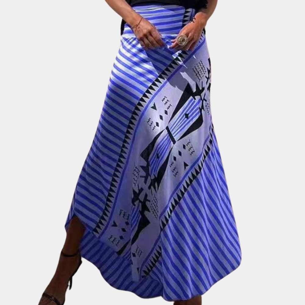 Women's Maxi Skirt - Bohemian Style - Asymmetric Cut - Light and Airy Fit