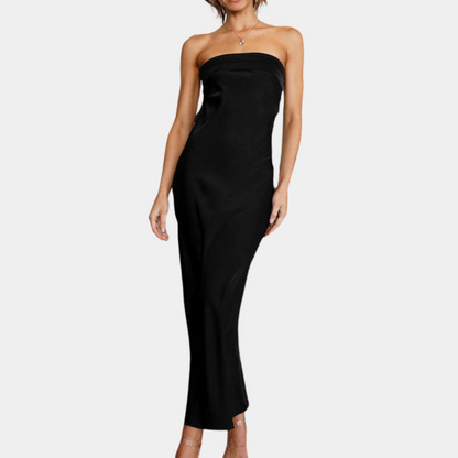 Women Gala Dress - Strapless - Long - Elegant Satin Look