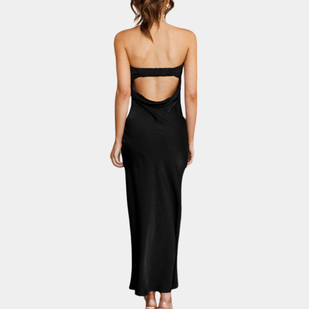 Women Gala Dress - Strapless - Long - Elegant Satin Look