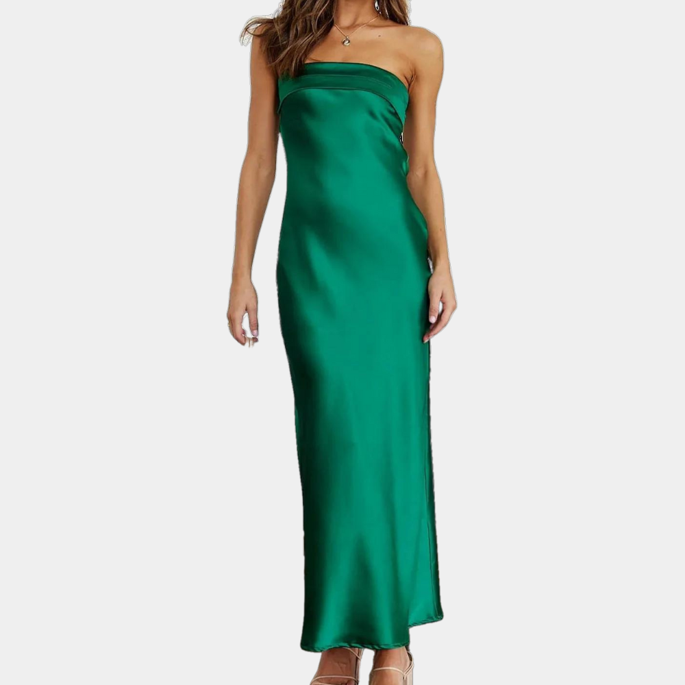 Women Gala Dress - Strapless - Long - Elegant Satin Look