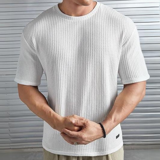 Men's T-shirt – Soft Knit – Relaxed Fit – Short Sleeve Minimalist Design