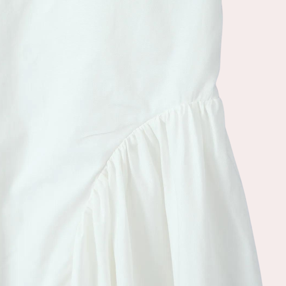 Women's Midi Dress - Halterneck - Sleeveless - Elegant A-line Cut - Flattering Fit