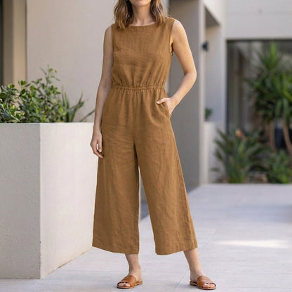 Sleeveless Wide Leg Jumpsuit for Women – Effortless Comfort & Modern Style