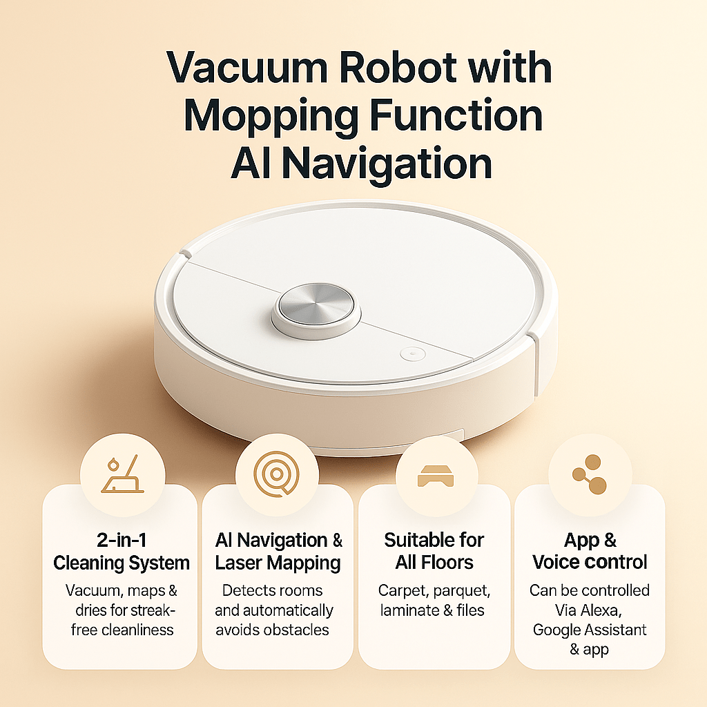 Smart Robot Vacuum with Navigation Sensors
