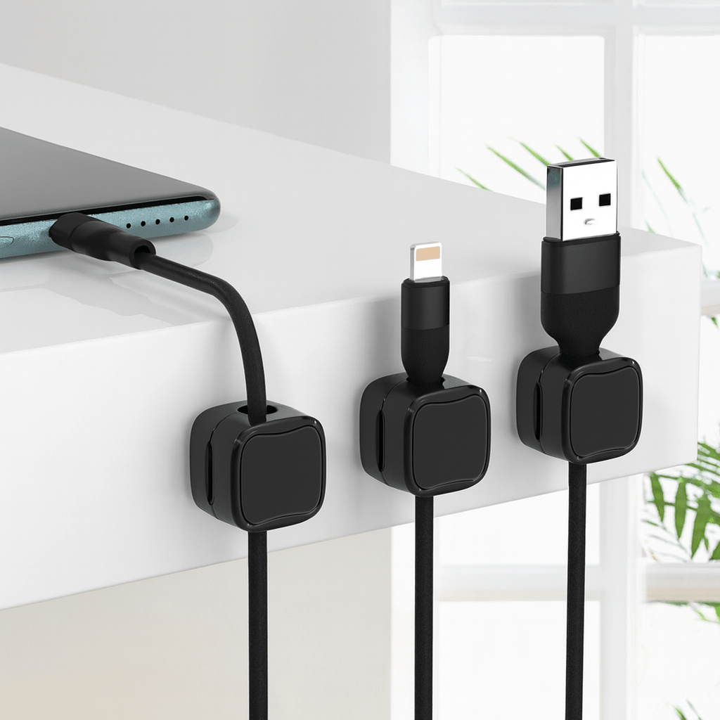 Minimalist Magnetic Cable Organizer with Sleek Design