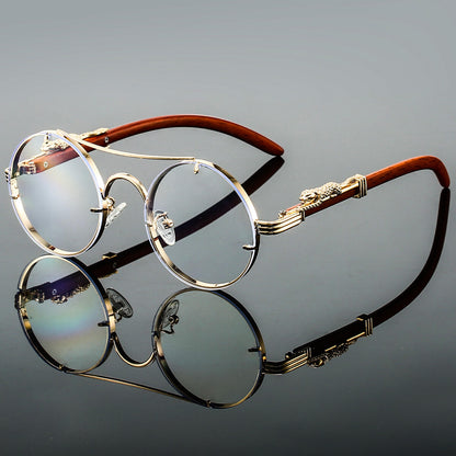 Panthera Onca Vintage Round Sunglasses