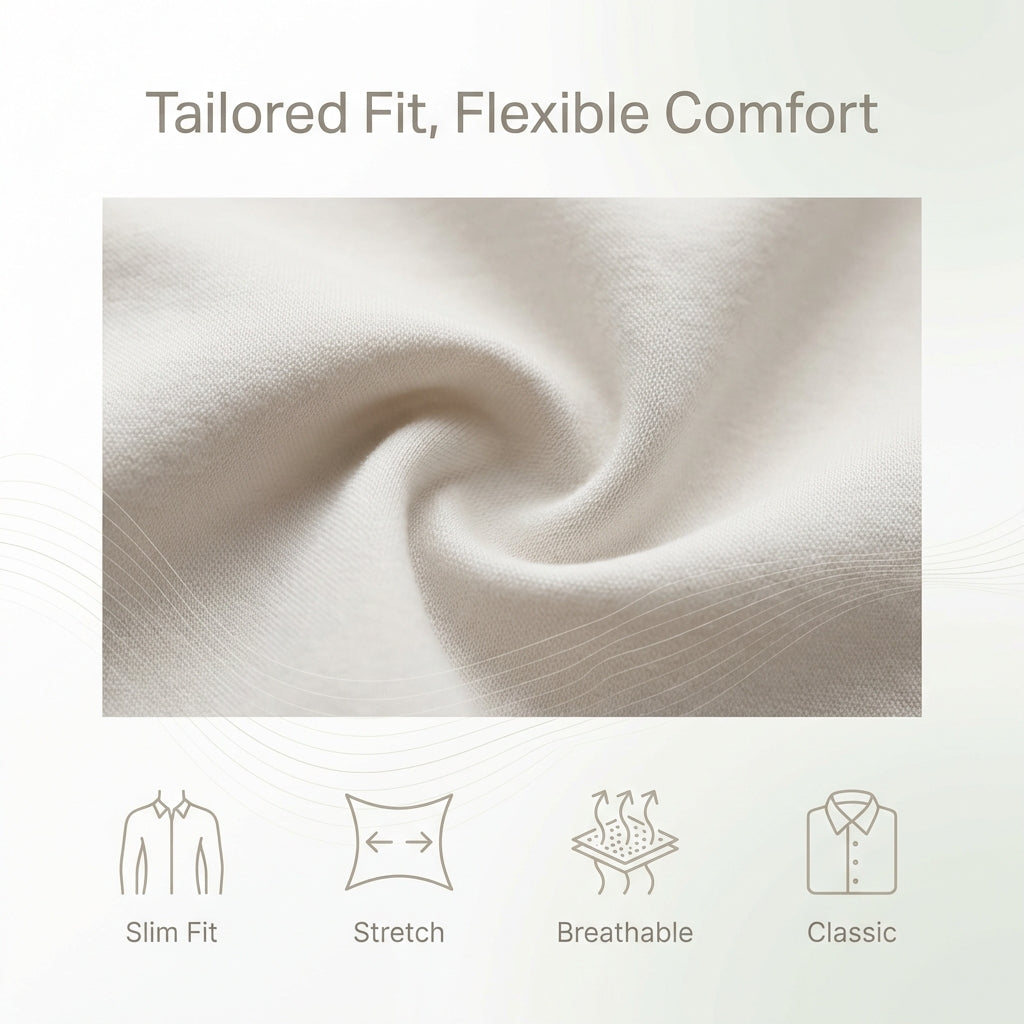 Tailored Relaxed Fit Band Collar Button-Up Shirt for Women – Timeless & Versatile