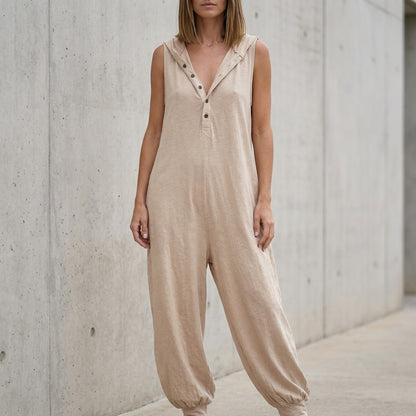 Relaxed Hooded Jumpsuit for Women – Effortless Everyday Comfort