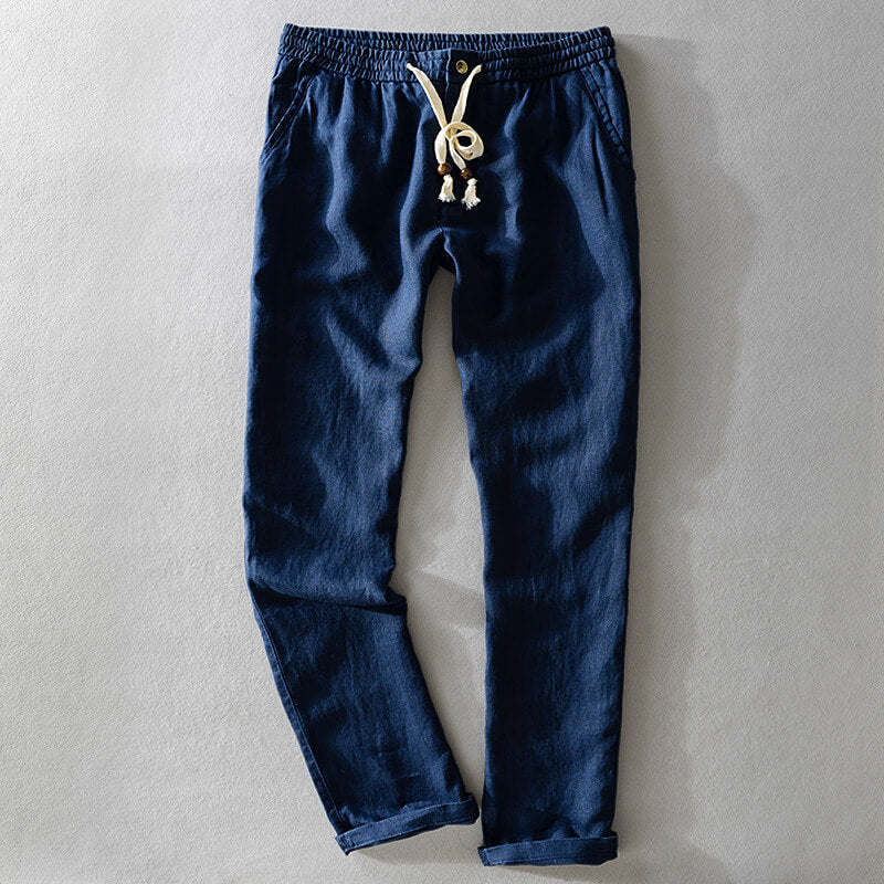 Relaxed Linen Drawstring Pants for Men – Breathable All-Day Comfort