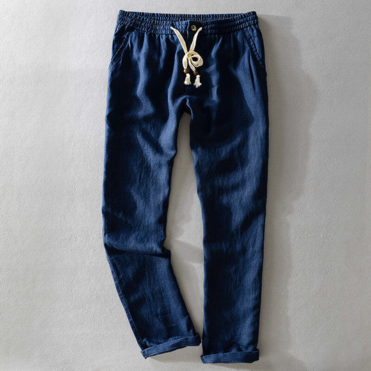 Relaxed Linen Drawstring Pants for Men – Breathable All-Day Comfort