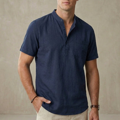 Relaxed Fit Henley Shirt for Men – Breathable & Casual Comfort