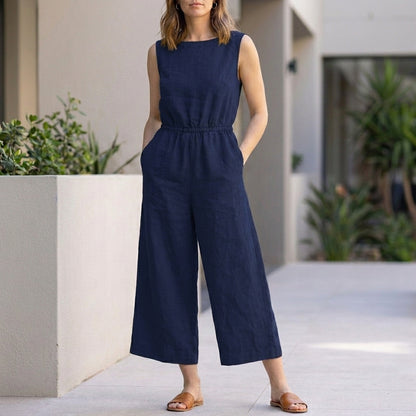 Sleeveless Wide Leg Jumpsuit for Women – Effortless Comfort & Modern Style